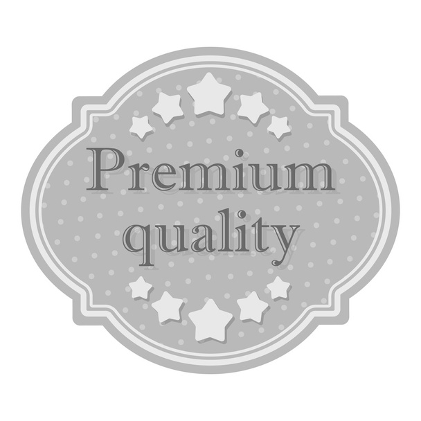 Premium quality icon in monochrome style isolated on white background. Label symbol stock vector illustration. - ベクター画像