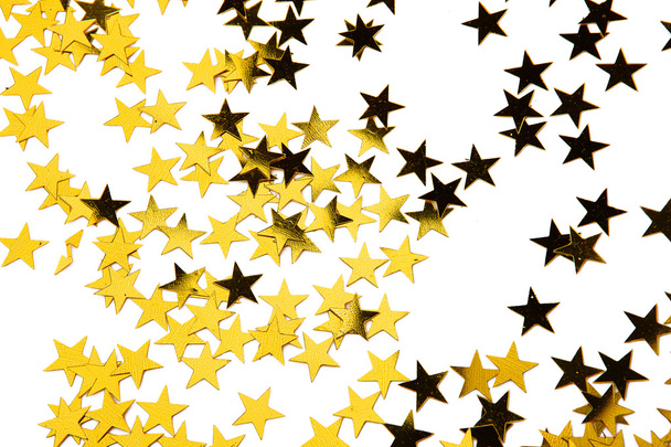 gold stars on white background - Photo, Image