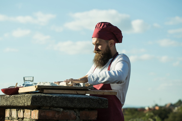 bearded man cook chef - Фото, изображение