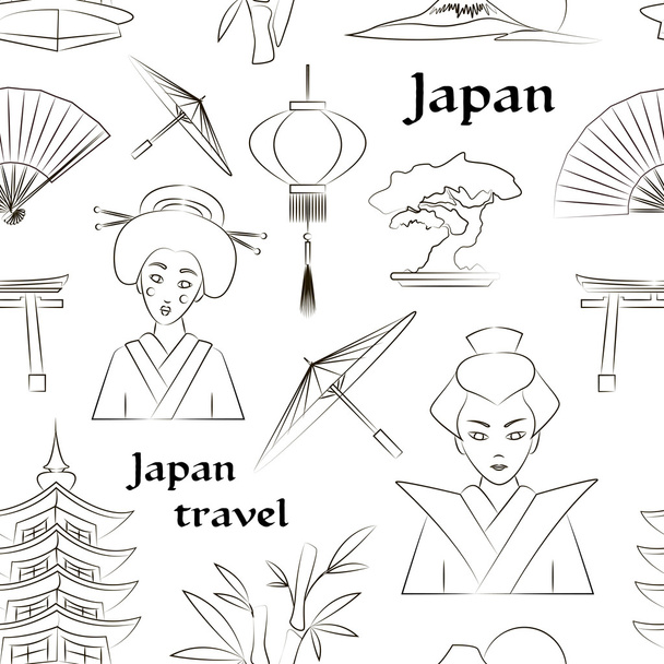 Japans Reisemuster - Vektor, Bild
