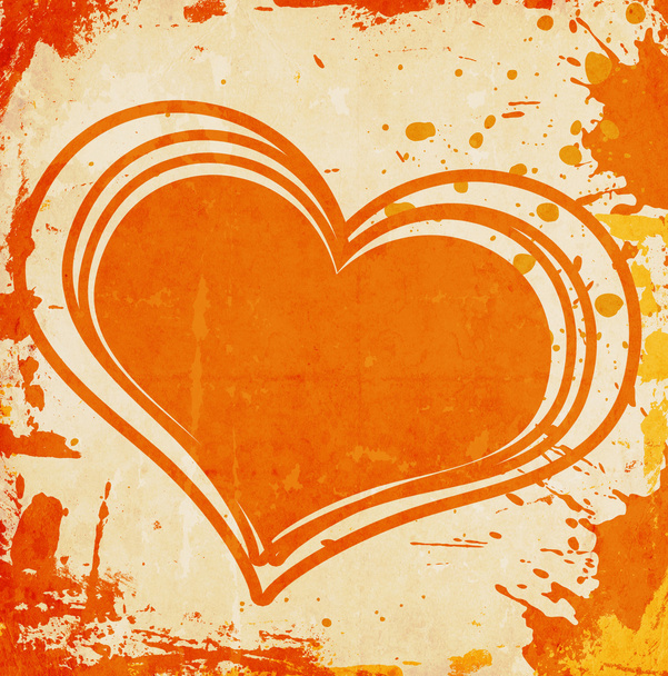 grunge heart illustration - Foto, imagen
