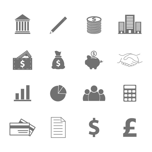 vector of business icons - Vector, Image