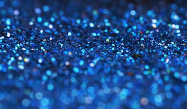 Defocused blue glitter   background - Foto, Imagen