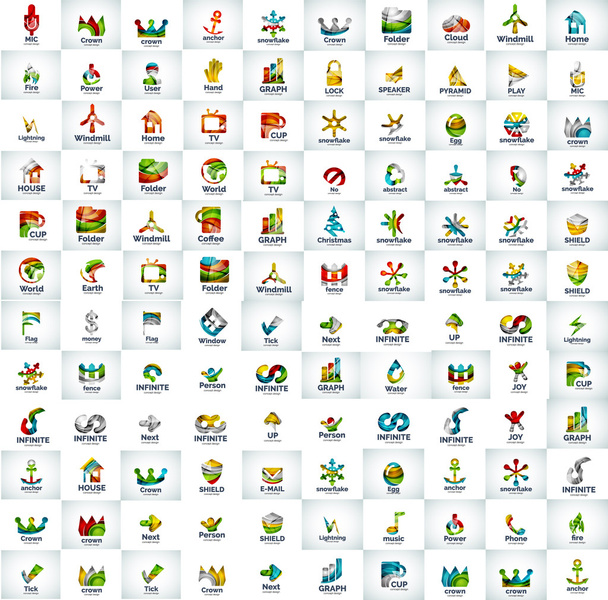 Абстрактная мега коллекция логотипов
 - Вектор,изображение