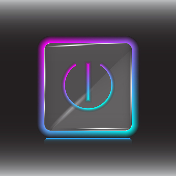 vector transparent power button eps10 - Vector, Image