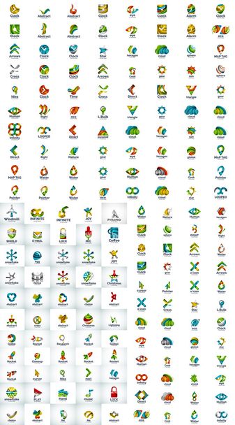 Mega Sammlung von Web-Logo-Symbolen - Vektor, Bild