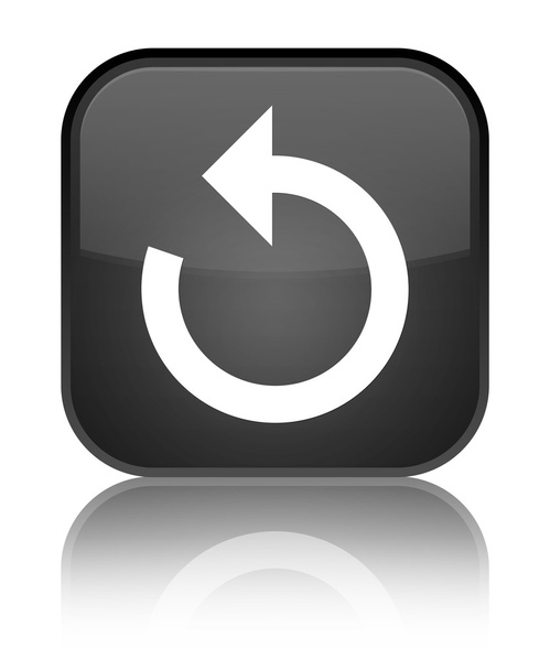 Šipky ikona lesklé černé čtvercové tlačítko Aktualizovat - Fotografie, Obrázek