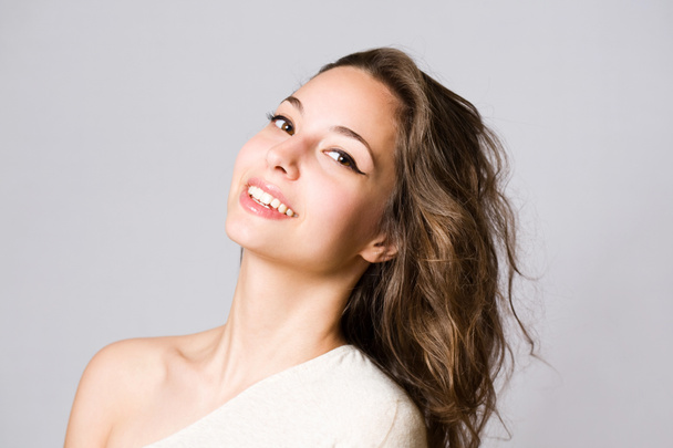 Happy young brunette woman - Foto, Imagem