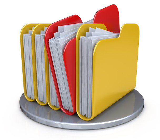 Row of folders and files - Photo, Image