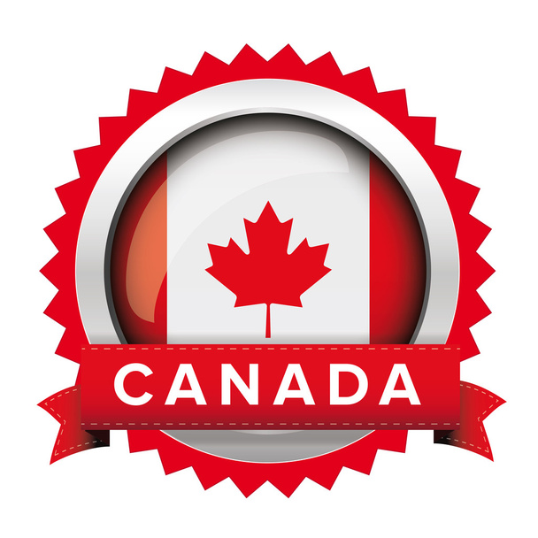 カナダ国旗バッジ ベクトル - ベクター画像