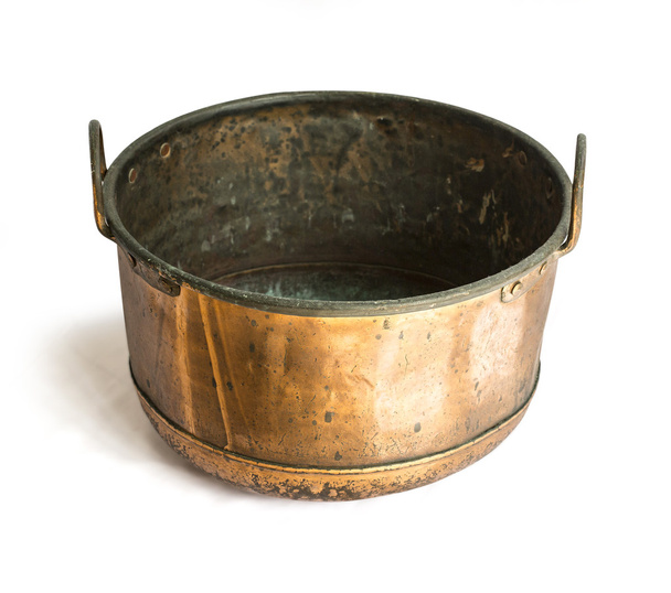 Pot en laiton ouvert antique
  - Photo, image