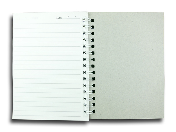 Notizbuch auf weißem Hintergrund - Foto, Bild