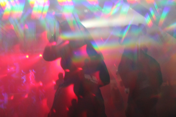 abstracte verlichting discotheek dans partij achtergrond - Foto, afbeelding