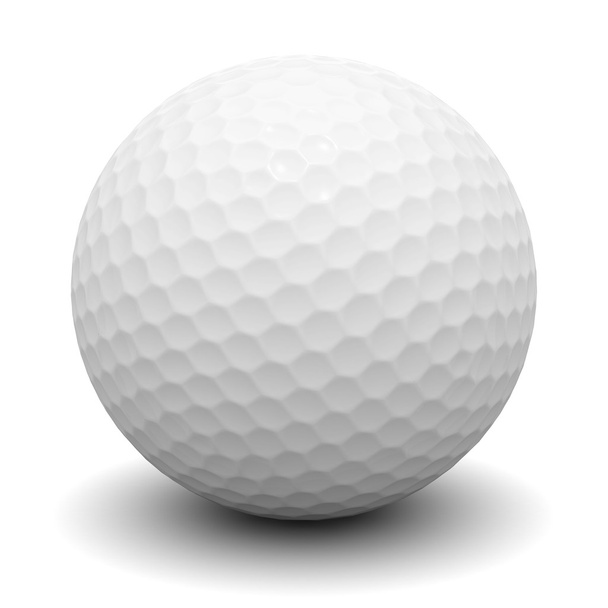 Гольф мяч на белом фоне
 - Фото, изображение