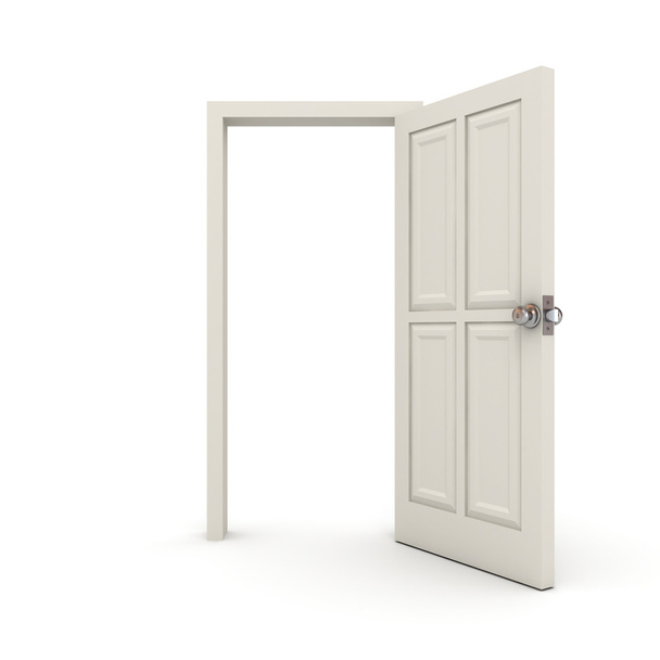 Blanco puerta abierta
 - Foto, imagen
