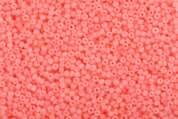 Transparent beads closeup. Pink beads. - Photo, Image