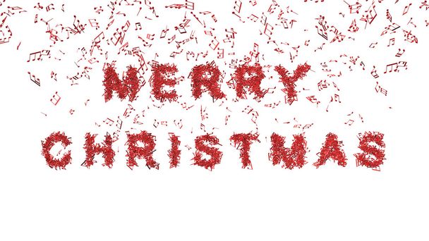 Merry christmas made from musical notes - Photo, Image