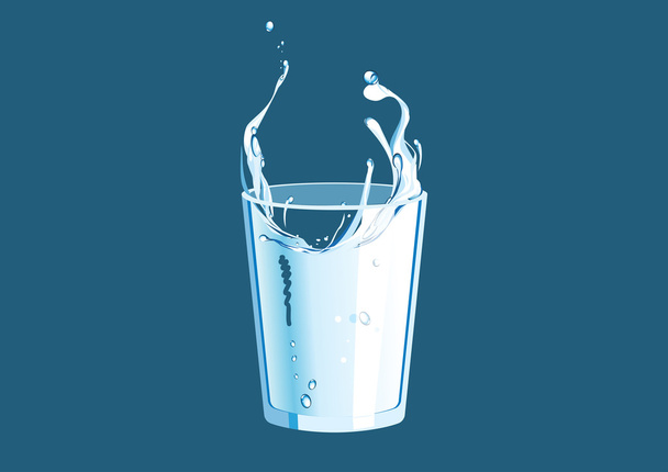 ilustración de Vaso de agua
 - Vector, imagen