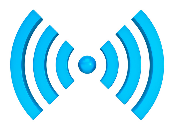 3d wifi símbolo isolado no fundo branco
 - Foto, Imagem