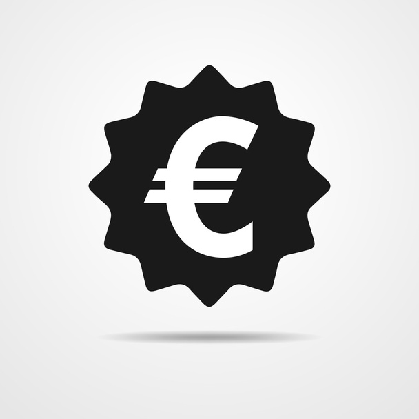 Black euro icon. Vector illustration. - Vector, Image