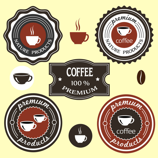 Coffee labels for design - Vector, Image
