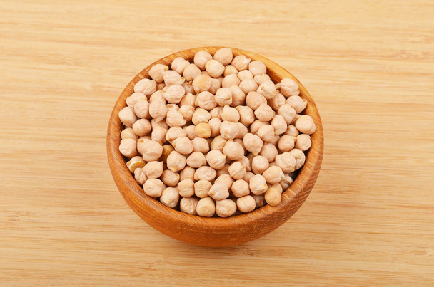 Chickpea in wooden bowl - Photo, Image
