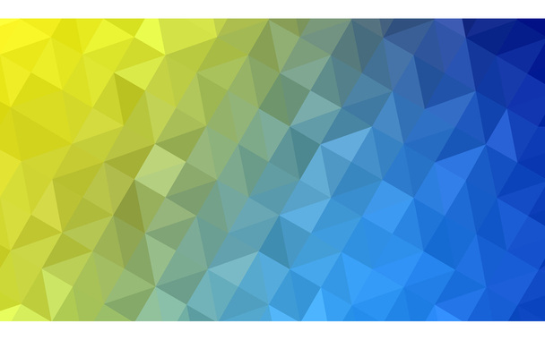 Multicolor blue, yellow, orange polygonal design pattern, which consist of triangles and gradient in origami style. - Vector, Image