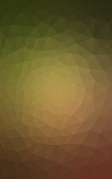 Многоцветный темно-зеленый, желтый, оранжевый многоугольный рисунок, состоящий из треугольников и градиента в стиле оригами
. - Фото, изображение