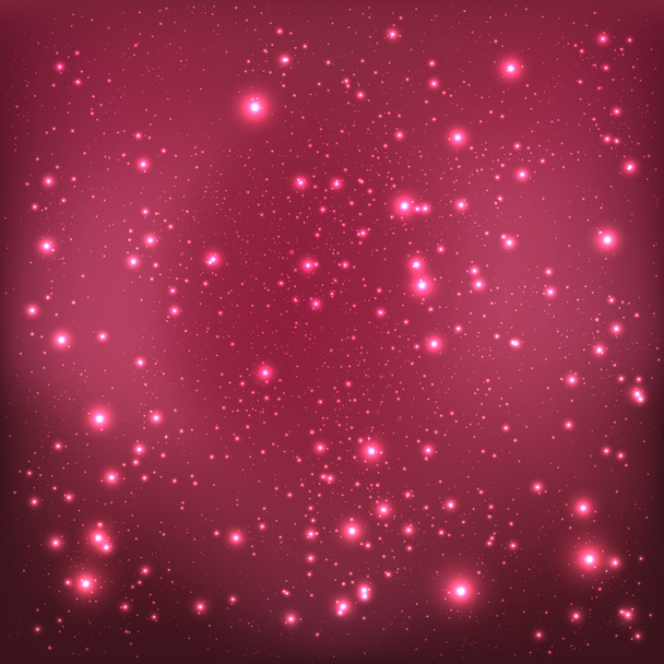 dunkelvioletten Galaxienhintergrund mit Licht, Sternen. Vektorillustration. Weihnachten und Neujahr - Vektor, Bild