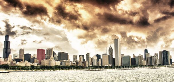 Chicago Skyline with Skyscrapers - Photo, Image