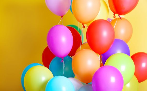 Colorful birthday balloons  - Fotó, kép