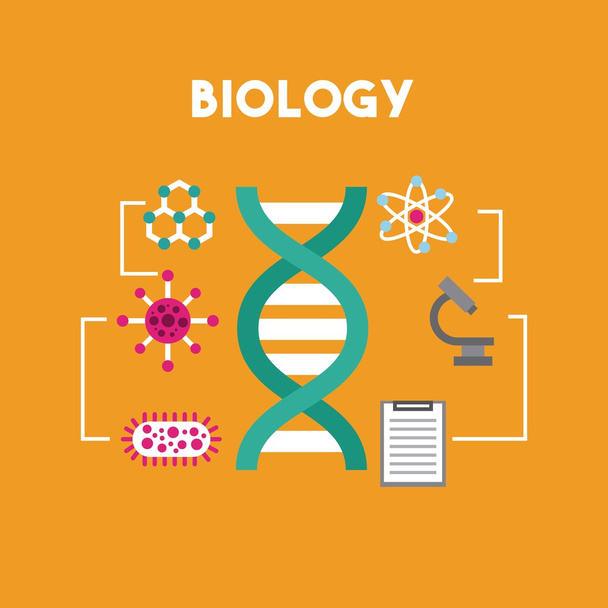 biologie en wetenschap onderwijs lijn pictogram - Vector, afbeelding