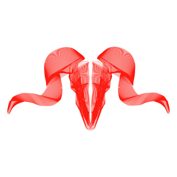 動物の頭蓋骨ヤギ - ベクター画像