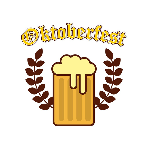 ようこそオクトーバーフェスト ビール祭り - ベクター画像