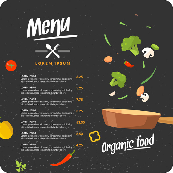 Fundo moderno para menu de restaurante
 - Vetor, Imagem