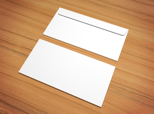 Białe 3d renderowania kopert pocztowych dla projektowania prezentacji. - Zdjęcie, obraz