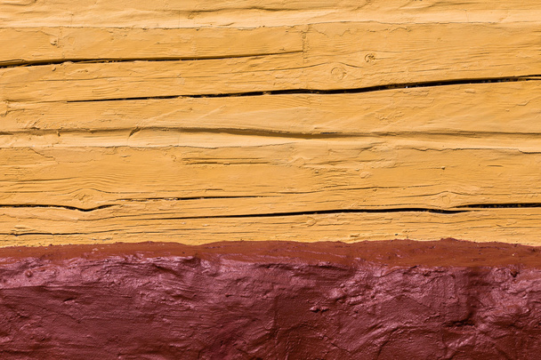 the structure of the plaster in yellow anddark red - Foto, Imagen