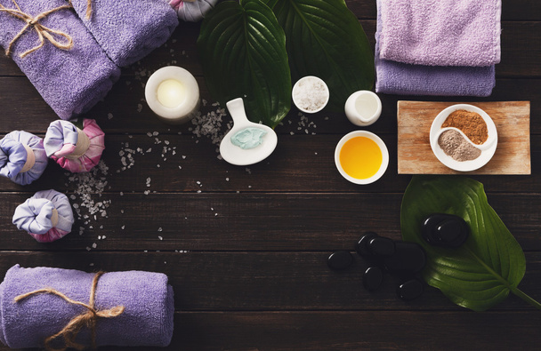 Spa treatment, aromatherapy background. Details and accessories - Photo, Image
