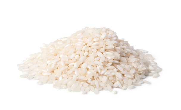 Arborio riisi eristetty valkoisella pohjalla
 - Valokuva, kuva