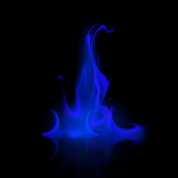 背景に分離したベクトルに青い炎炎たき火 - ベクター画像