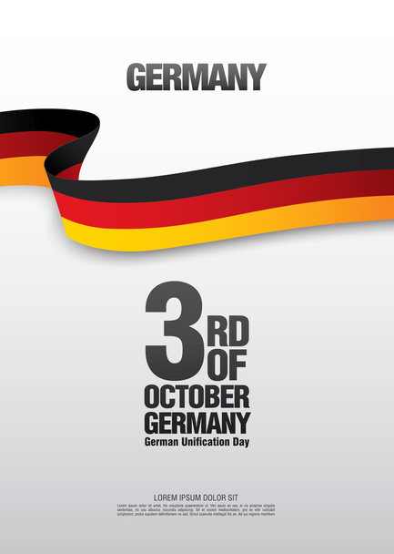 Plakat dzień zjednoczenia Niemiec - Wektor, obraz