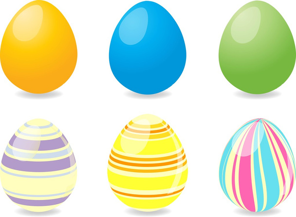 Fine painted eggs designed for Easter - Vector, imagen