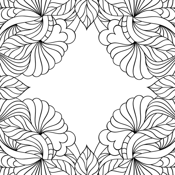 abstract floral frame. - Vector, afbeelding