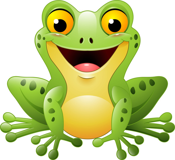 Roztomilý kreslený žába - Vektor, obrázek