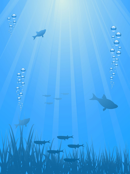 Sea world background - Vector, Image