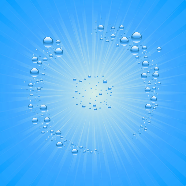 Blu gocce d'acqua sfondo - Vettoriali, immagini