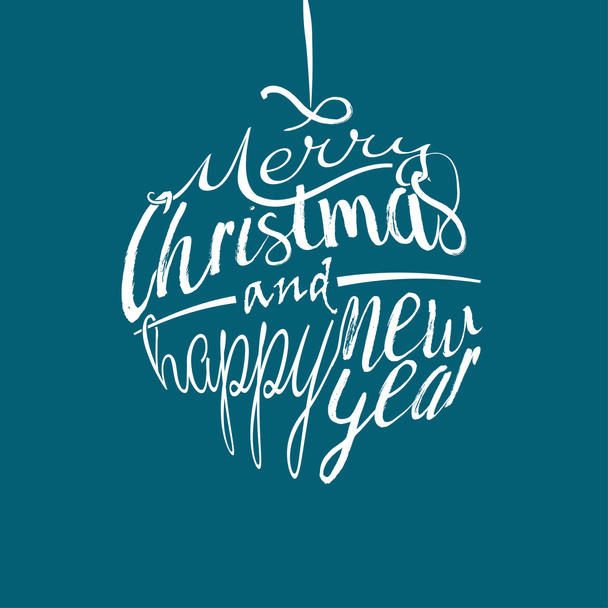 Merry Christmas and Happy New Year greetings card - Vector, afbeelding