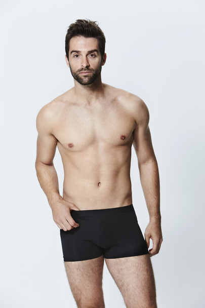 Handsome man in black underwear  - Fotó, kép