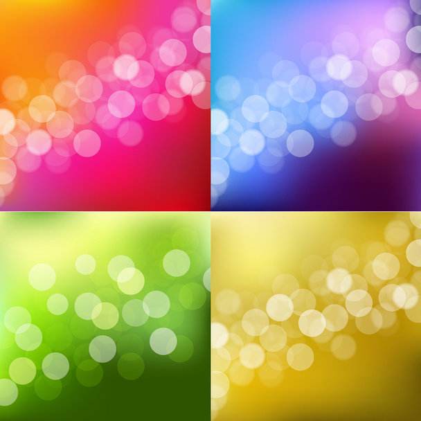 Color Lights Background With Bokeh - ベクター画像