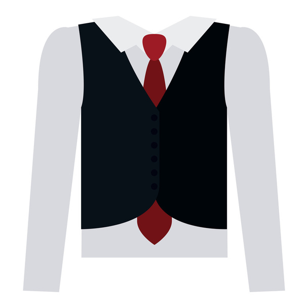Isolated male suit cloth design - Vecteur, image